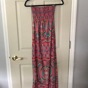 Strapless maxi dress